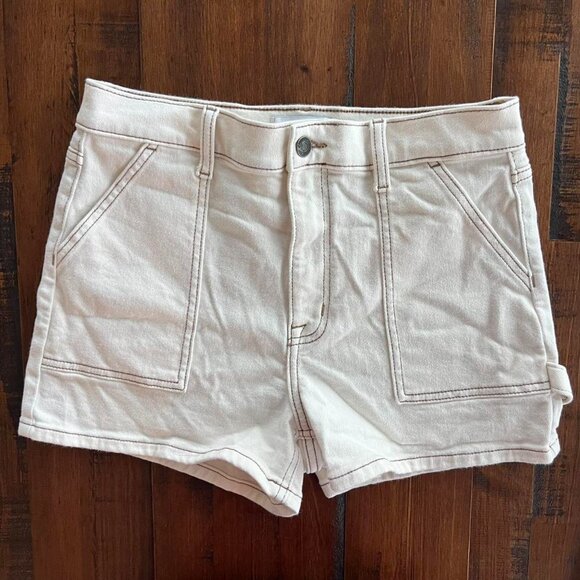 Studio Blue Pants - Studio Blue Ecru Carpenter Shorts – Utility Inspired (Size 28")